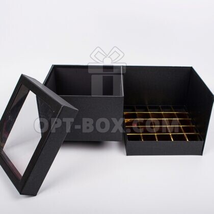Коробка трансформер 18,5*18,5*15,5см (черная)