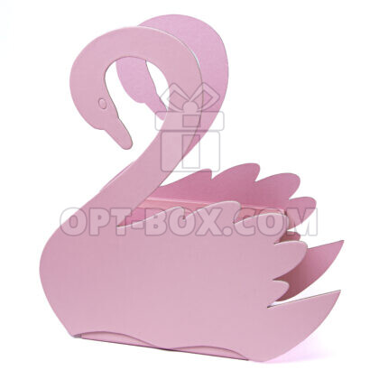 Коробка «Лебедь» 22,3*10,7*23,5см (розовая)