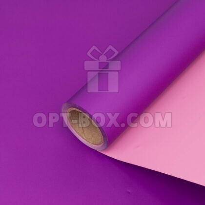 Пленка двусторонняя пудровая 50см*10м  (пурпурный /розовый)